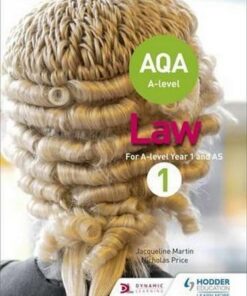 AQA A-level Law for Year 1/AS - Jacqueline Martin