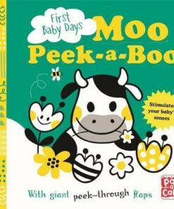 First Baby Days: Moo Peek-a-Boo: A board book with giant peek-through flaps - Pat-a-Cake