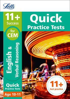 11+ English and Verbal Reasoning Quick Practice Tests Age 10-11 for the CEM tests (Letts 11+ Success) - Letts 11+