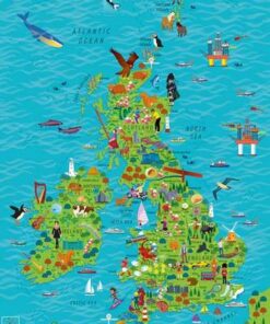 Children's Wall Map of the United Kingdom and Ireland - Collins Maps - 9780008212087