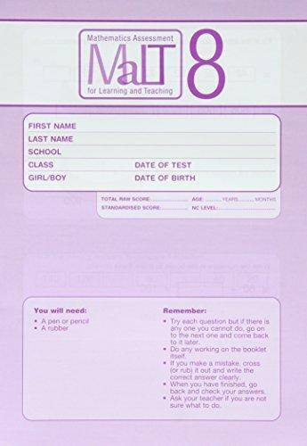 MaLT Test 8 (Pack of 10) (Mathematics Assessment for Learning and Teaching) - Julian Williams - 9780340886359