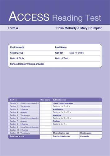 Access Reading Test (ART): Form A (Pack of 10) - Colin McCarty - 9780340912812