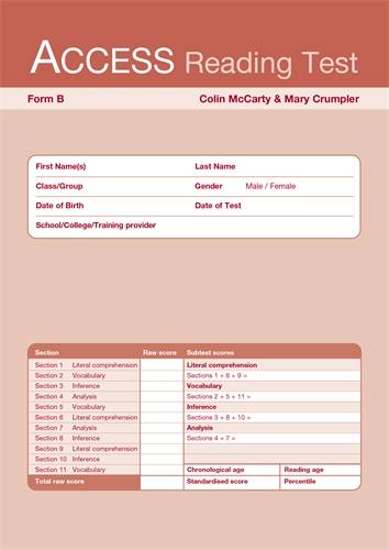 Access Reading Test (ART): Form B (Pack of 10) - Colin McCarty - 9780340912829