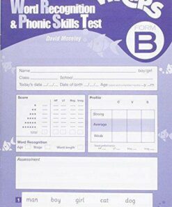 Word Recognition & Phonics Skills Test (WRaPS) Form B - David Mosely - 9780340982600