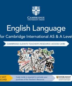 Cambridge International AS and A Level English Language Cambridge Elevate Teacher's Resource Access Card - Patrick Creamer - 9781108455893