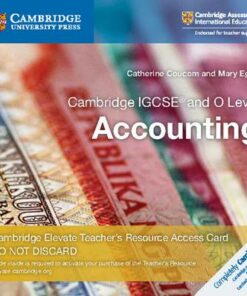 Cambridge International IGCSE: Cambridge IGCSE (R) and O Level Accounting Cambridge Elevate Teacher's Resource Access Card - Catherine Coucom - 9781108458993
