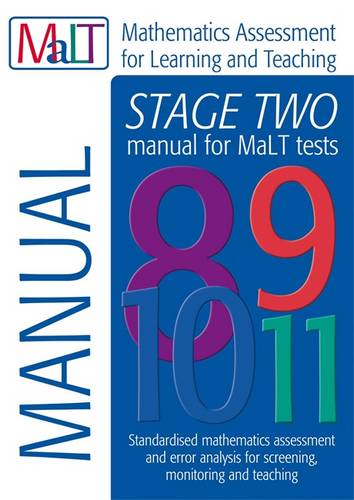 MaLT Stage Two (Tests 8-11) Manual (Mathematics Assessment for Learning and Teaching) - Julian Williams - 9781444102567