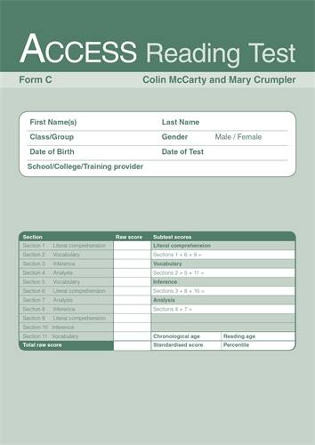 Access Reading Test (ART): Form C (Pack of 10) - Colin McCarty - 9781444196375