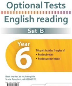 Optional Tests Set B Reading Year 6 Pupil Pack (15 Copies) - Lorna Pepper - 9781471881497