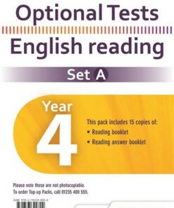 Optional Tests Set A Reading Year 4 Pupil Pack (15 Copies) -  - 9781783399802