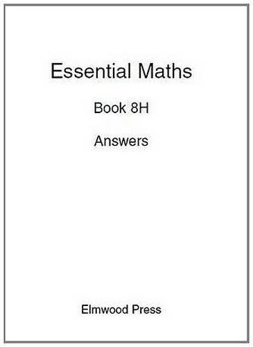 Essential Maths Book 8H Answers - David Rayner - 9781902214856