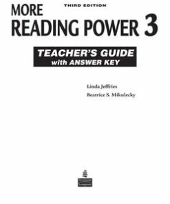 Reading Power 3 More Teacher's Guide with Sample Syllabus & Key (Gratis) -  - 9780132089050