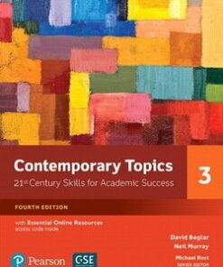 Contemporary Topics (4th Edition) 3 Advanced Student's Book with Essential Online Resources - David Beglar - 9780134400792