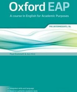 Oxford EAP (English for Academic Purposes) B1 Pre-Intermediate Student Book with DVD-ROM -  - 9780194002073