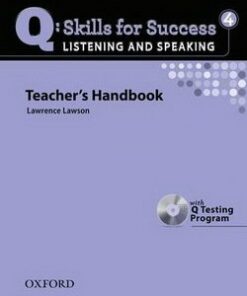 Q: Skills for Success 4 (Upper Intermediate) Listening & Speaking Teacher's Book with Testing Program CD-ROM -  - 9780194756181