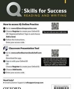 Q: Skills for Success (3rd Edition) 1 Reading and Writing Teacher's Internet Access Card - Sarah Lynn - 9780194903981