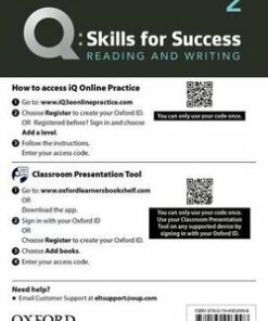 Q: Skills for Success (3rd Edition) 2 Reading and Writing Teacher's Internet Access Card - Jenny Bixby - 9780194903998