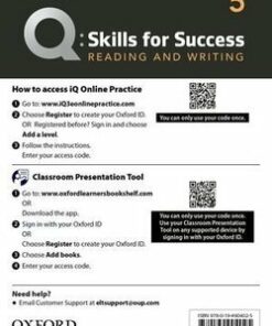 Q: Skills for Success (3rd Edition) 5 Reading and Writing Teacher's Internet Access Card - Nigel Caplan - 9780194904025