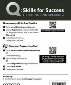 Q: Skills for Success (3rd Edition) Intro Listening and Speaking Teacher's Internet Access Card - Kevin McClure - 9780194905183