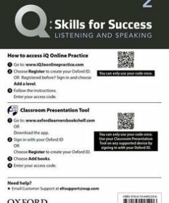 Q: Skills for Success (3rd Edition) 2 Listening and Speaking Teacher's Internet Access Card - Meg Brooks - 9780194905206