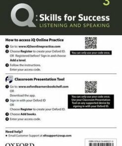 Q: Skills for Success (3rd Edition) 3 Listening and Speaking Teacher's Internet Access Card - Miles Craven - 9780194905213