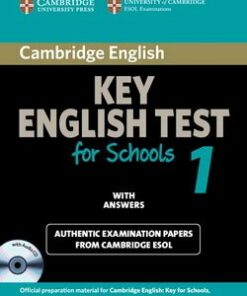 Cambridge Key English Test for Schools (KET4S) 1 Self-Study Pack (Student's Book with Answers and Audio CD) - Cambridge ESOL - 9780521178334