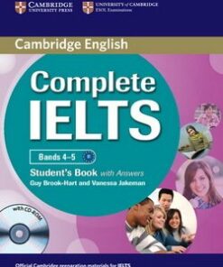 Complete IELTS Bands 4-5 Student's Pack (Student's Book with Answers & CD-ROM and Class Audio CDs (2)) - Guy Brook-Hart - 9780521179607