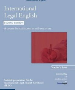 International Legal English (2nd Edition) Teacher's Book - Jeremy Day - 9780521279468