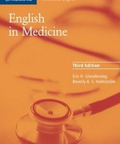 English in Medicine (3rd Edition) Student's Book - Eric H. Glendinning - 9780521606660