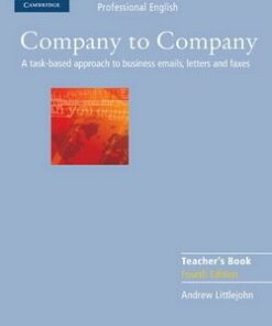 Company to Company (4th Edition) Teacher's Book - Andrew Littlejohn - 9780521609760