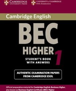 Cambridge BEC Higher 1 Student's Book - University of Cambridge Local Examinations Syndicate - 9780521752893