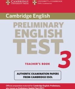 Cambridge Preliminary English Test (PET) 3 Teacher's Book - Cambridge ESOL - 9780521754743