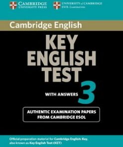 Cambridge Key English Test (KET) 3 Student's Book with Answers - Cambridge ESOL - 9780521754798