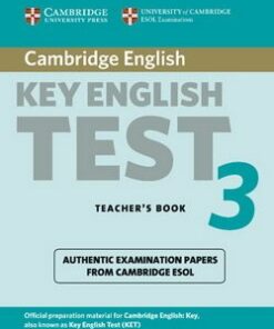 Cambridge Key English Test (KET) 3 Teacher's Book - Cambridge ESOL - 9780521754804