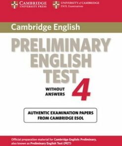Cambridge Preliminary English Test (PET) 4 Student's Book - Cambridge ESOL - 9780521755276
