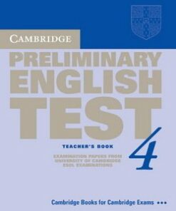 Cambridge Preliminary English Test (PET) 4 Teacher's Book - Cambridge ESOL - 9780521755290