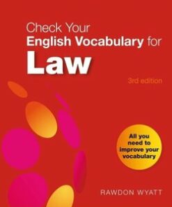Check your English Vocabulary for Law - Rawdon Wyatt - 9780713675924