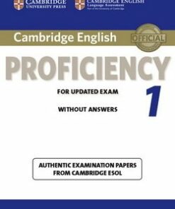 Cambridge English: Proficiency (CPE) 1 Student's Book without Answers - Cambridge ESOL - 9781107609532