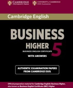 Cambridge English: Business (BEC) 5 Higher Student's Book with Answers - Cambridge ESOL - 9781107610873