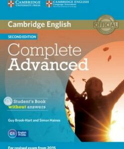 Complete Advanced (2nd Edition) Student's Book without Answers with CD-ROM - Guy Brook-Hart - 9781107631069