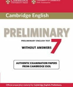Cambridge English: Preliminary (PET) 7 Student's Book without Answers - Cambridge ESOL - 9781107635661