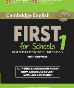 Cambridge English: First (FCE4S) for Schools 1 Student's Book with Answers -  - 9781107647039