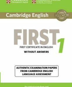 Cambridge English: First (FCE) 1 Student's Book without Answers -  - 9781107668577