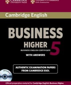 Cambridge English: Business (BEC) 5 Higher Self-Study Pack (Student's Book with Answers & Audio CD) - Cambridge ESOL - 9781107669178