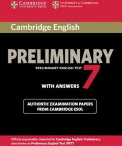 Cambridge English: Preliminary (PET) 7 Student's Book with Answers - Cambridge ESOL - 9781107675193