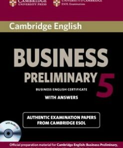 Cambridge English: Business (BEC) 5 Preliminary Self-Study Pack (Student's Book with Answers & Audio CD) - Cambridge ESOL - 9781107699335