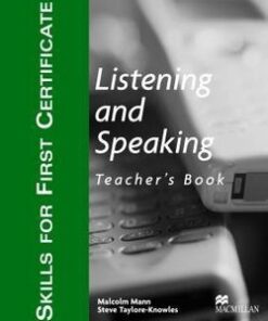 Skills for First Certificate Listening and Speaking Teacher's Book - Malcolm Mann - 9781405017503
