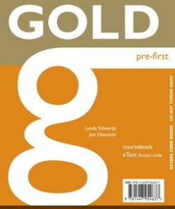 Gold Pre-First Student's Coursebook eText (Internet Access Card) - Lynda Edwards - 9781447954637