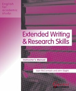 English for Academic Study (American Edition) Extended Writing & Research Skills Teacher's Book - Joan McCormack - 9781859645499
