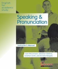 English for Academic Study (American Edition) Speaking & Pronunciation Teacher's Book - Joan McCormack - 9781859645758
